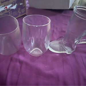 3 drinking glasses